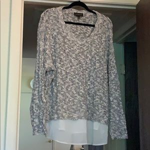 Lane Bryant twofer sweater with chiffon trim 18/20